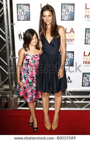 LOS ANGELES, CA - JUN 26: Katie Holmes, Bailee Madison at the premiere of 'Don't Be Afraid Of The Dark' held at the Regal Cinemas L.A. Live in Los Angeles, California on June 26, 2011.