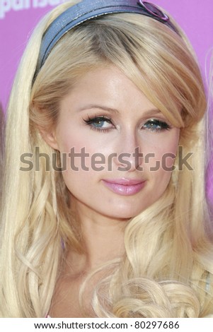 LOS ANGELES, CA - AUGUST 23: Actress and designer Paris Hilton attends the launch of \'The Bandit\' hair extension headband on August 23, 2008 in Malibu, California