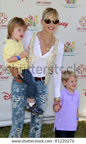 LOS ANGELES - JUN 7: Sharon Stone and sons at the A Time for Heroes Celebrity Carnival to benefit the Elizabeth Glaser Pediatric Aids Foundation in Los Angeles, California on June 7, 2009