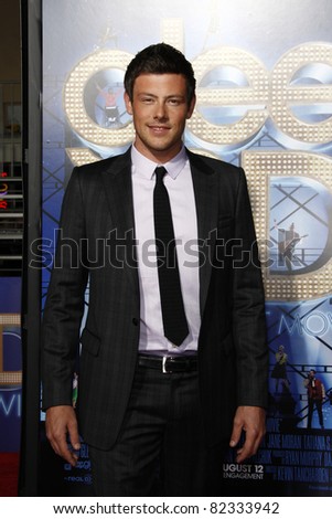 LOS ANGELES - AUG 6: Cory Monteith at the premiere of Twentieth Century Fox\'s \'Glee The 3D Concert Movie\' held at the Regency Village Theater on August 6, 2011 in Los Angeles, California