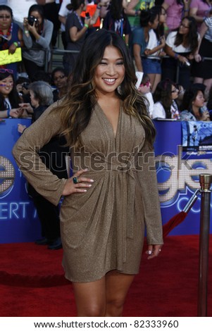 LOS ANGELES - AUG 6: Jenna Ushkowitz at the premiere of Twentieth Century Fox\'s \'Glee The 3D Concert Movie\' held at the Regency Village Theater on August 6, 2011 in Los Angeles, California