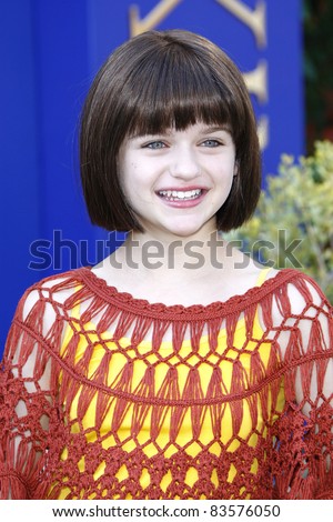 LOS ANGELES - AUG 27: Joey King at the premiere of Walt Disney Studios\' \'The Lion King 3D\' on August 27, 2011 in Los Angeles, California