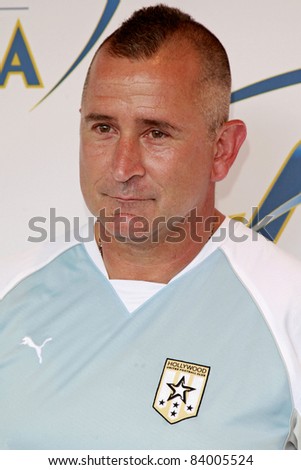 PASADENA - JULY 21: Anthony Lapaglia at the World Football Challenge match between Chelsea FC and Inter Milan at the Rose Bowl in Pasadena, California on July 21, 2009