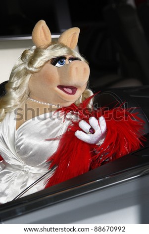 LOS ANGELES - NOV 12: Miss Piggy at the world premiere of \'The Muppets\' held at the El Capitan Theater on November 12, 2011 in Los Angeles, California