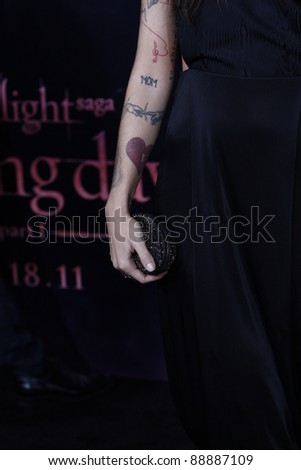 LOS ANGELES - NOV 14: Christina Perri at the World Premiere of \'The Twilight Saga: Breaking Dawn Part 1\' held at Nokia Theater L.A. Live on November 14, 2011 in Los Angeles, California