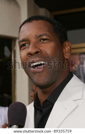 LOS ANGELES - APRIL 18: Denzel Washington at the \'Man On Fire\' premiere on April 18, 2004 in Westwood, Los Angeles, California