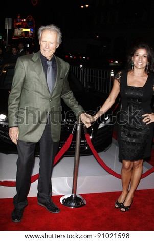 LOS ANGELES - NOV 3: Clint Eastwood, wife Dina Ruiz at the AFI Fest 2011 Opening Night Gala World Premiere of \'J. Edgar\' at Grauman\'s Chinese Theater on November 3, 2011 in Los Angeles, California
