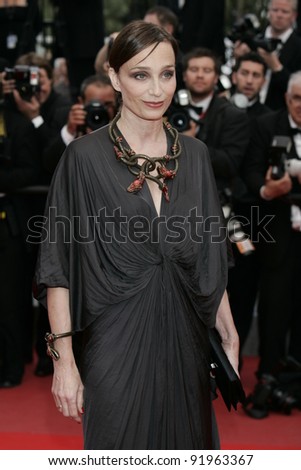 CANNES - MAY 21: Kristin Scott Thomas at the \'Outside The Law\' Hors La Loi premiere at the 63rd Cannes Film Festival on  May 21, 2010 in Cannes, France