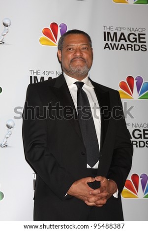 LOS ANGELES - FEB 17:  Laurence Fishburne in the Press Room of the 43rd NAACP Image Awards at the Shrine Auditorium on February 17, 2012 in Los Angeles, CA