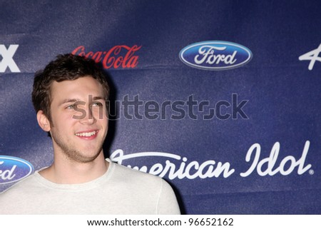 LOS ANGELES - MAR 1:  Phillip Phillips arrives at the American Idol Season 11 Top 13 Party at the The Grove Parking Structure Rooftop on March 1, 2012 in Los Angeles, CA