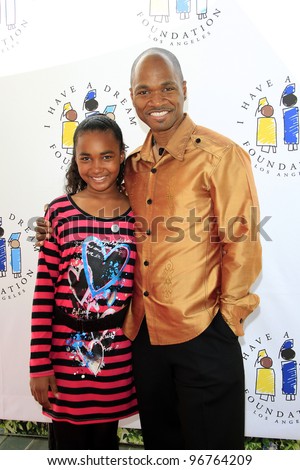 LOS ANGELES, CA - MAR 4: Jesse Campbell, daughter Soraya at the I Have A Dream Foundation\'s 14th Annual Dreamers Brunch at The Skirball Cultural Center on March 4, 2012 in Los Angeles, California