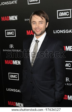 LOS ANGELES, CA - MAR 14: Vincent Kartheiser arrives at AMC\'s special screening of \'Mad Men\' season 5 held at ArcLight Cinemas Cinerama Dome on March 14, 2012 in Los Angeles, California