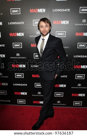 LOS ANGELES, CA - MAR 14: Vincent Kartheiser arrives at AMC\'s special screening of \'Mad Men\' season 5 held at ArcLight Cinemas Cinerama Dome on March 14, 2012 in Los Angeles, California