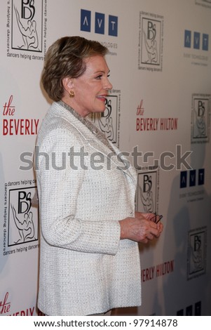 LOS ANGELES - MAR 18: Julie Andrews arrives at the Professional Dancer\'s Society Gypsy Awards at the Beverly Hilton Hotel on March 18, 2012 in Los Angeles, CA