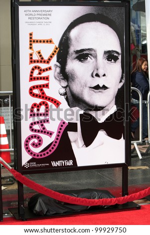 LOS ANGELES - APR 12: Poster at the TCM Classic Film Festival opening night premiere - 40th anniversary restoration of \'Cabaret\' on April 12, 2012 in Los Angeles, California