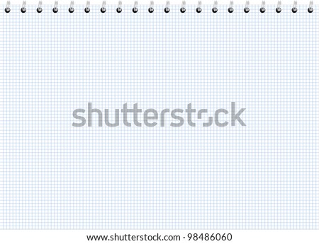exercise book with ring binder illustration