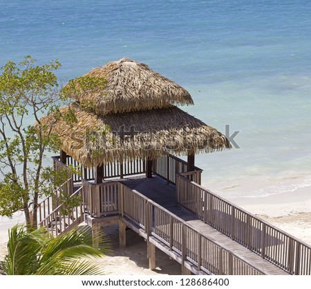 beach luxury wood deck