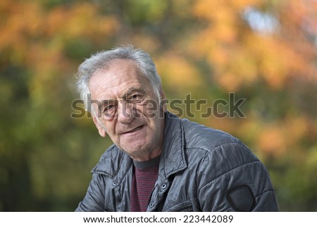 portrait of an handsome old italian man