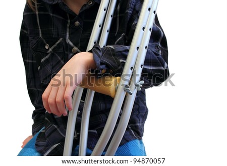Kid With Crutches