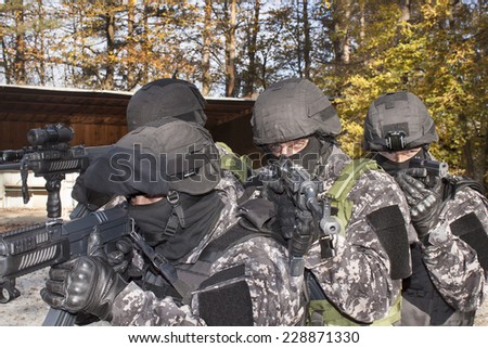 special anti-terrorist squad, coached at the shooting range