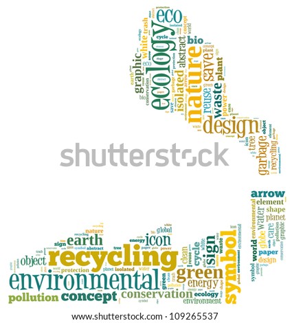 Info-text Environmental composed in Factory shape concept in white background