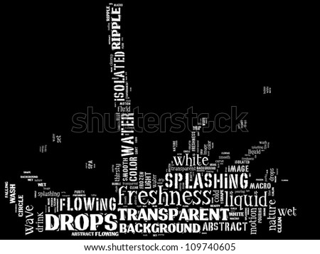 Info-text graphics Freshness composed in Splashing water shape concept in black background