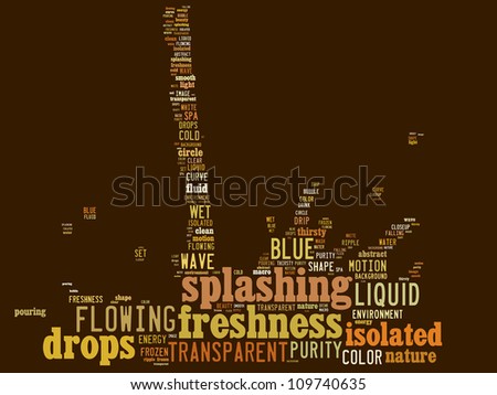 Info-text graphics Freshness composed in Splashing water shape concept in white background