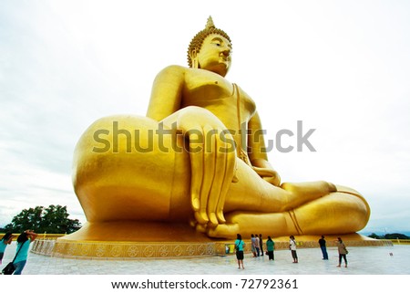 Buddha in thailand temple.