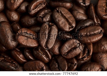 Coffee beans fill up the whole backdrop