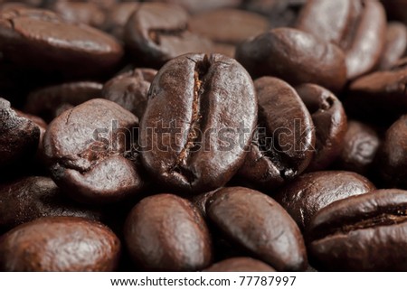 Coffee beans fill up the whole backdrop