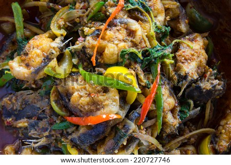 Catfish curry Thailand that is rich in nutritional value and taste, which are popular.