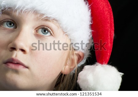 girl thinking of christmas