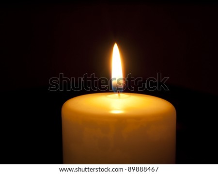 candle isolated on black