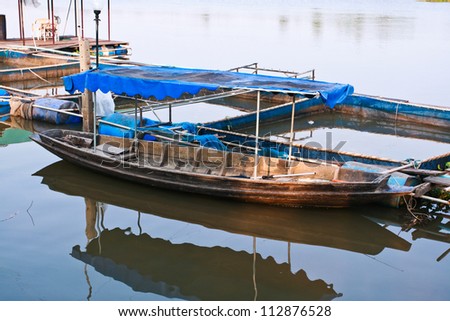 River Thailand Raft Bamboo Farm Fish