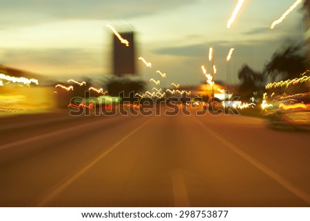 moving forward motion blur background,eveningscene