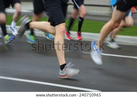 Running Race Motion Blur Marathon Runners On A City Street Motion Blur Stock Images Page Everypixel