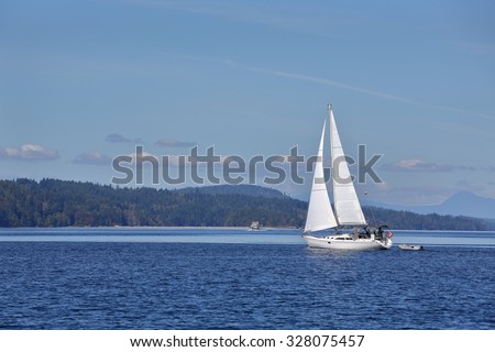 Gulf Islands Sailing, British Columbia. Sailing in the Gulf Islands of British Columbia near Victoria.