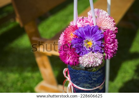 decoration of flowers on holiday.