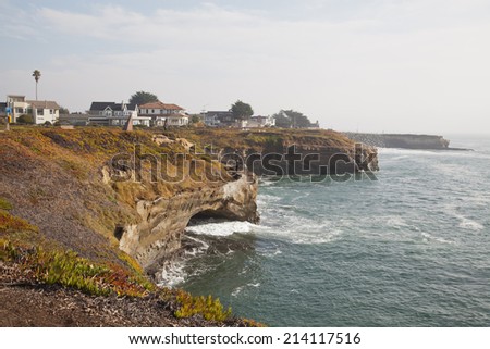 Rocky Sea shore in Santa Cruz, California