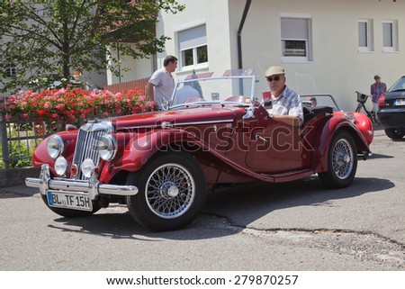 OBERDIGISHEIM - JULY 28: Morgan MG Plus Four car on  \