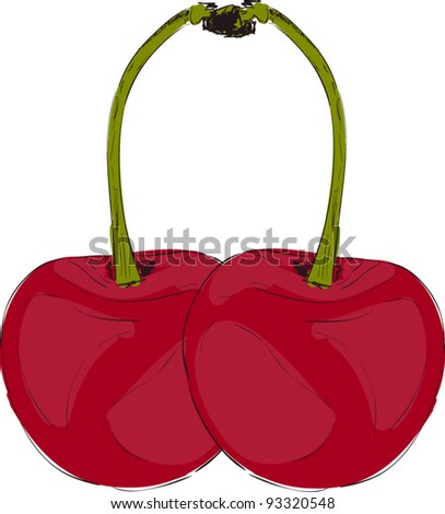 vector cherries