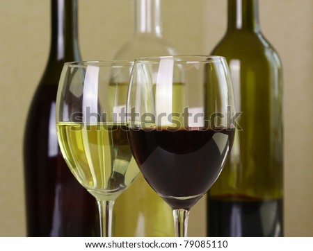 art wine glasses on the table