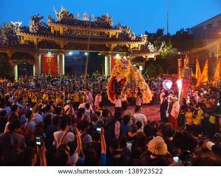 TAIPEI, TAIWAN-APRIL 23: Baosheng cultural festival is hosted on April 23, 2013 in Taipei,Taiwan. This festival is celebrated for the birthday of the Baosheng Emperor (Chinese Medicine God .)