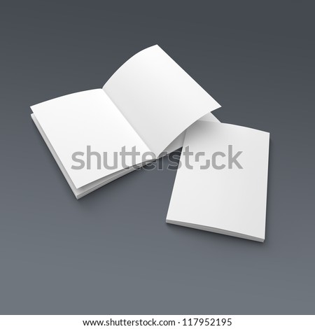 blank A4 catalog mock up on white blank A4 catalog mock up on white