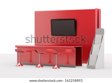 trade exhibition booth or stall 3D render trade exhibition booth or stall 3D render