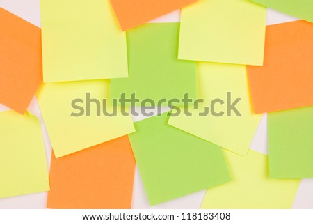 Multicolored sticky note background