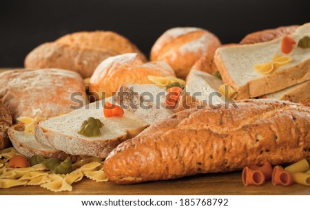 Bread and grains,Foods high in carbohydrate