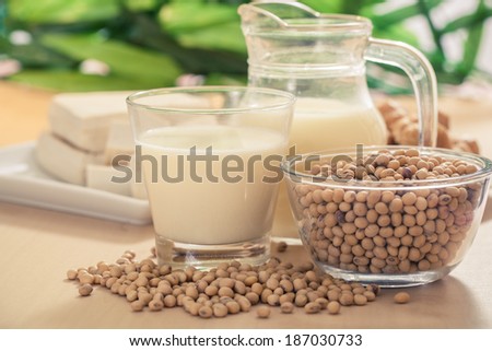 Soy bean, tofu and other soy products-Filtered Image
