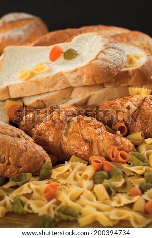 Bread and grains,Foods high in carbohydrate