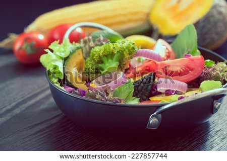 Fresh vegetable salad,healthy food